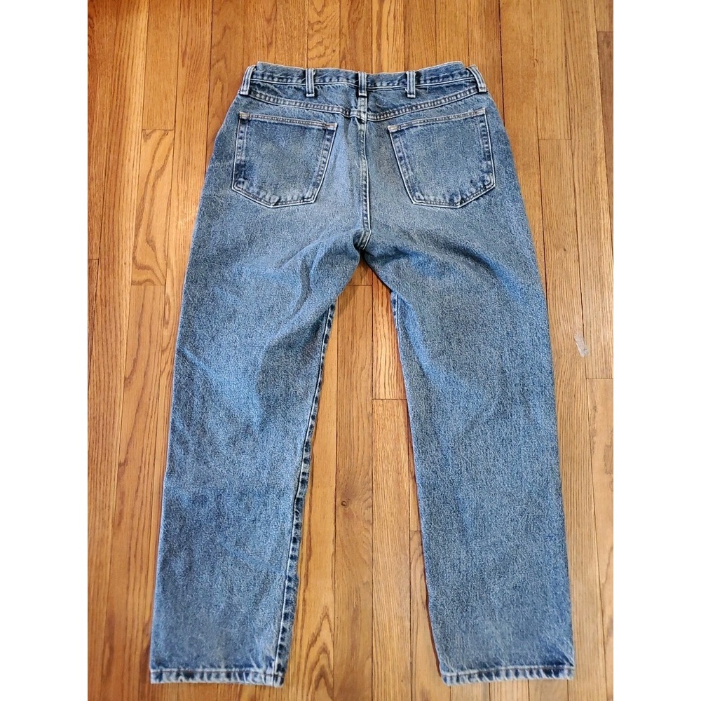 EUC Wrangler 5 Star Jeans Stonewash Blue Denim Mens 34x30 Straight Leg 96501MR - Picture 3 of 5